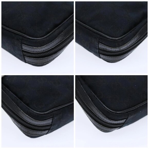 GUCCI GG Canvas Pouch Black 153129 Auth - Picture 15 of 15